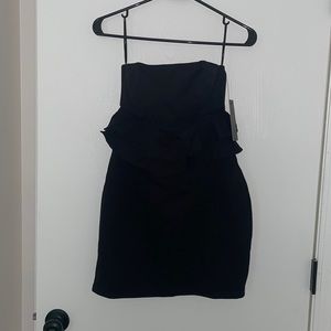 Never Worn Lulus black peplum mini dress